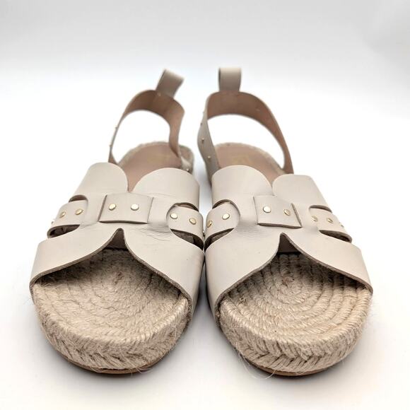 Bruno Magli Perla Ankle Strap Espadrille Sandals Women's Cream Size US9M EU40 - Picture 2 of 13